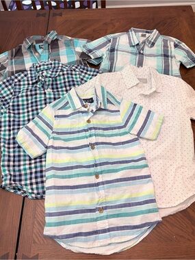 Boys Button-Down Short Sleeve Shirt Bundle Size 5/6